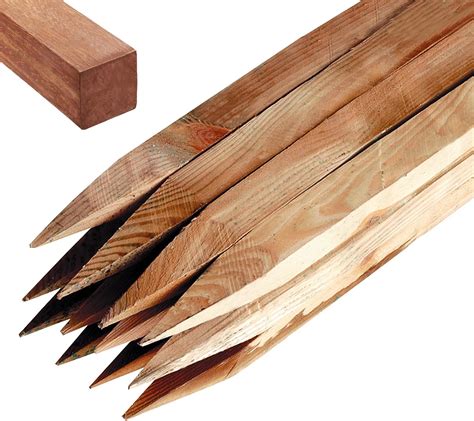 Packs of hardwood garden stakes .